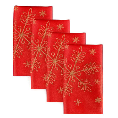 Deschanel Polyester Floral Square Napkin