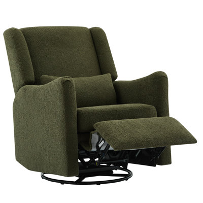 29.5'' Wide Wingback Swivel Rocker Recliner Chair, Glider Rocker Recliner, Rocking Chair Nursery For Living Room Bedroom Apartment