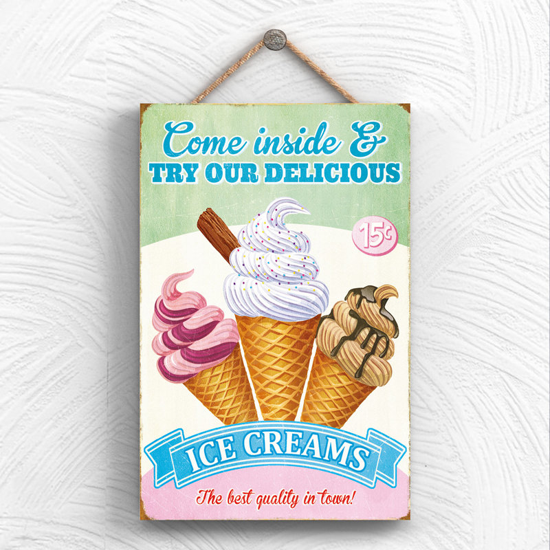 Delicious Ice Creams - Print on MDF