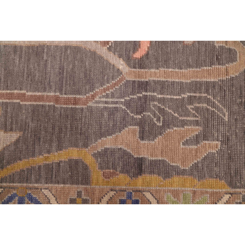 Tapis moderne gris Oushak 9 pi 10 po x 13 pi 11 po