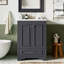 Meuble-lavabo moderne avec lavabo en céramique et nombreuses options de rangement