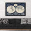 Carte bleue du monde par Elizabeth Medley - impression d'art graphique-31934570-32141064