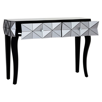 112cm Glass Top Console Table