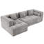 Canapé modulaire de 101,2 po avec canapé à compression complète et canapé modulaire avec siège profond et deux poches latérales pour le salon