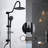 Matte Black Shower With 10" Rainfall Head And Handheld Lump Group