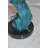 Dolphin Fountain Jumping Bronze Statue - Elegant Outdoor Marble Base Metal Sculpture, 12"Lx8"Wx30"H
