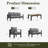 Outdoor Aluminum Furniture Set with Coffee Table, Modern Patio Conversation Sets for Porch, Backyard-171189676