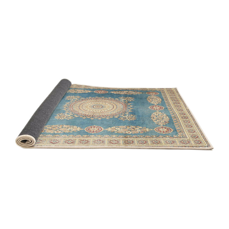 Tapis oriental bleu / beige, Rond 6 pi