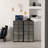 12-Drawer Storage Cabinet, Industrial Style, Black Metal Frame, Antique Brass Handles, for Home Office Organization