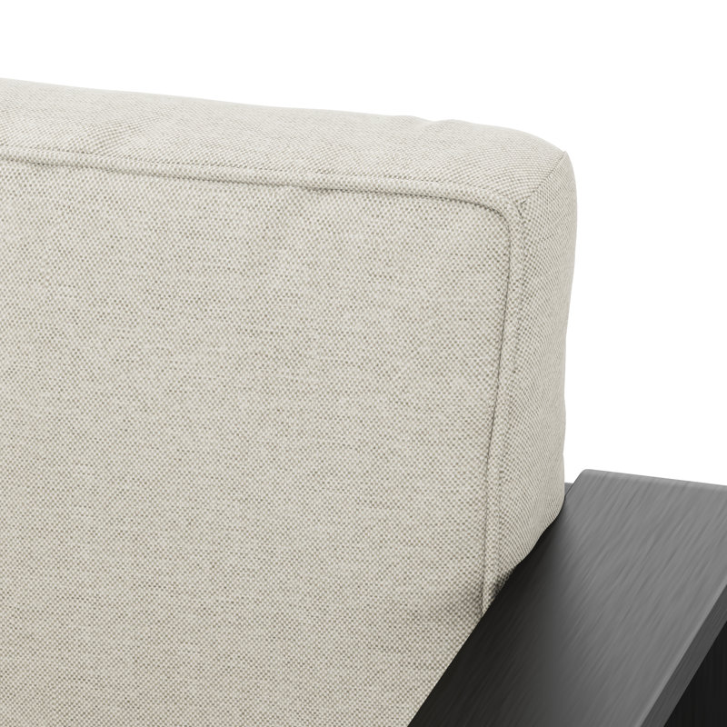 Chaise de patio avec coussins Sabeehah, Noir, noir, noir, noir, Beige