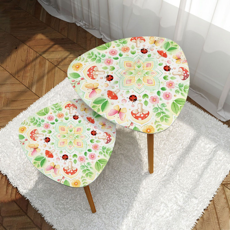 Ensemble de 2 tables basses gigognes Triangle