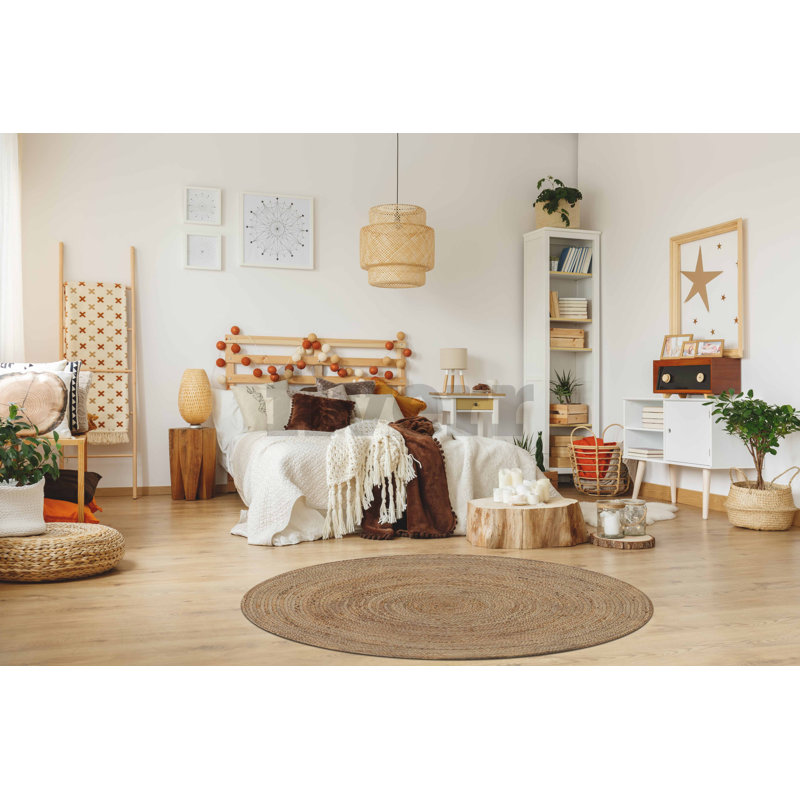 Nele Jute Rug, Round 60 cm, Beige