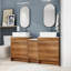 Meuble-lavabo double autoportant avec plateau en céramique 58,86 po Desinae