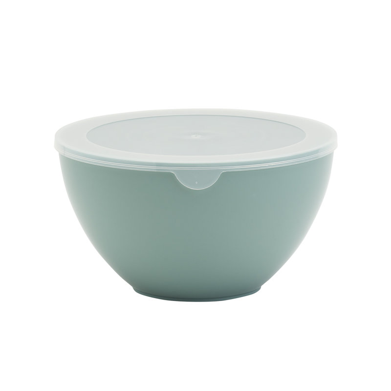 Fern Green 10-Piece Plastic Mixing Bowl Set with Lids