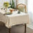 Waffle Weave Textured Rectangle/Oblong Tablecloth With Cotton Retro Ruffle Trim Solid For Farmhouse Decor-1952496636-1952496579