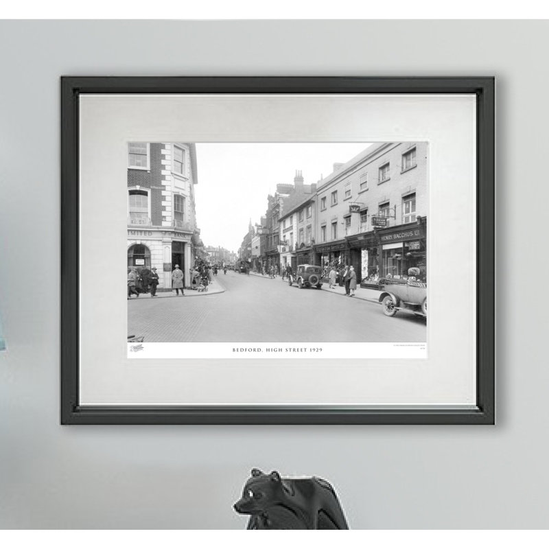 Bedford, High Street 1929 - Single Picture Frame Print, 40cm H X 50cm W x 2cm D
