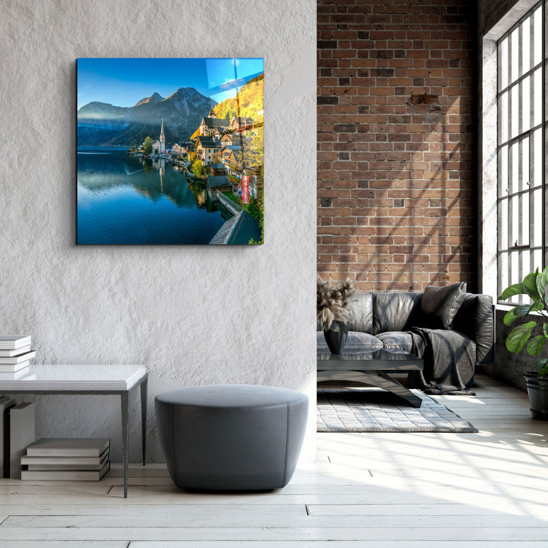 Superbe peinture décorative en verre trempé de 31,5 po x 31,5 po | 100% verre trempé, épaisseur: 0,16 pouce | Imprimé UV pour des couleurs éclatantes et une durabilité | Décoration murale parfaite pour le salon, la chambre à coucher ou le bureau, design élégant et moderne