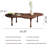 53.35" Cloud Shape Coffee Table Solid Wood Modern Coffee Table Large Coffee Table Walnut Solid Wood Coffee Table for Living Room