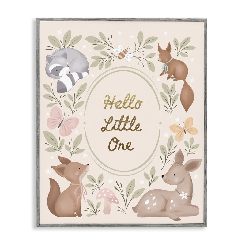 Hello Little One Animals, estampe numérique encadrée, design par Jo Taylor, Estampe numérique Farmhouse, H 14 po x l 11 po