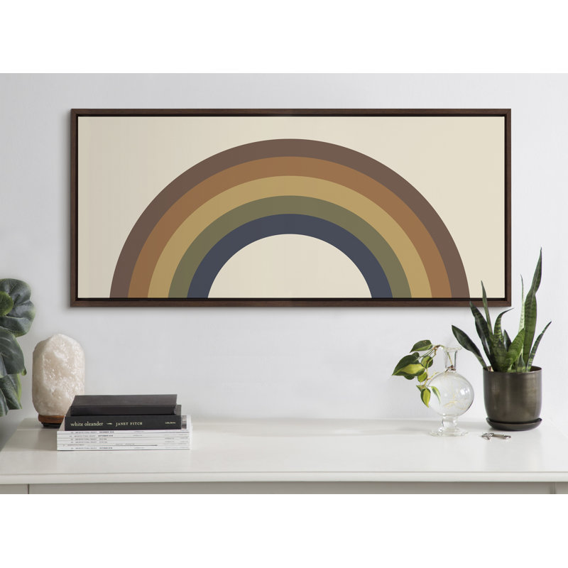 «Retro Rainbow» par The Creative Bunch Studio, reproduction d'art sur toile encadrée