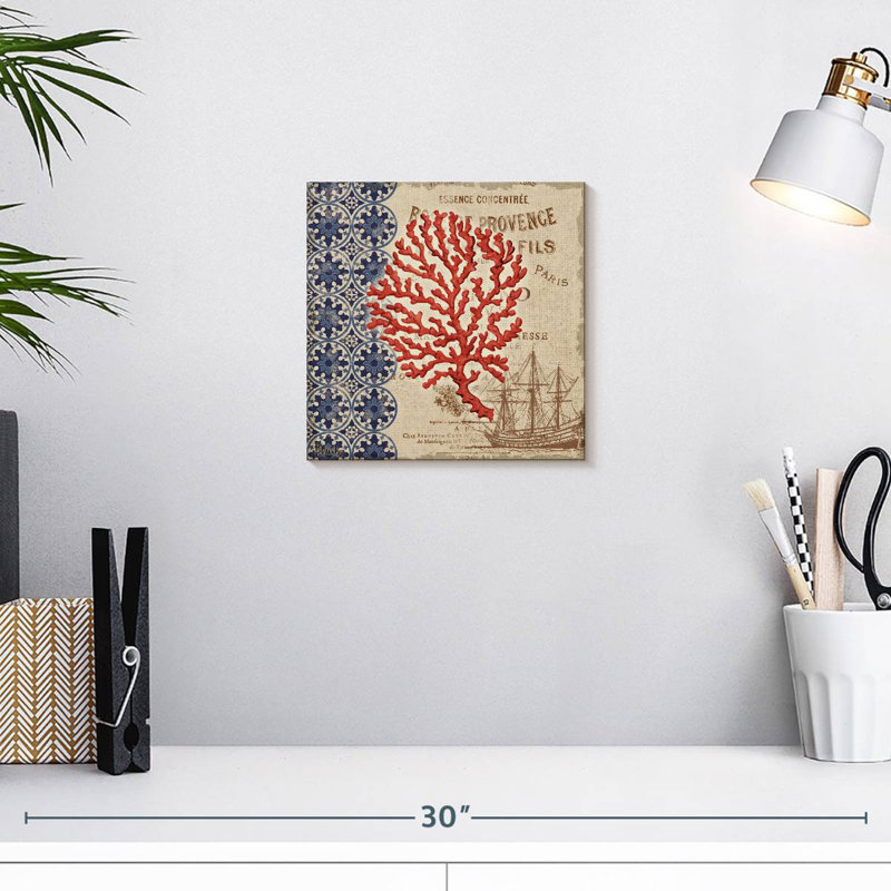 Brampt Burlap Coral I, 10" H x 10" W