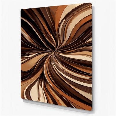 Digital Abstraction 60 Brown Metal Wall Art