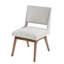 2 chaises de salle à manger - Assise et dossier rembourrés Capacité maximale de 300 lb en bois de pacanier gris 4,75 po