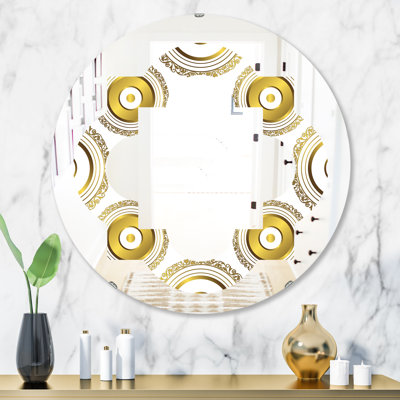 Pattern I Quatrefoil Traditional Frameless Wall Mirror