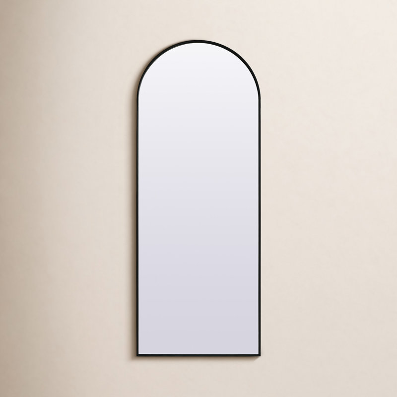 Sabine Metal Arch Wall Mirror, Black, 74" x 28"