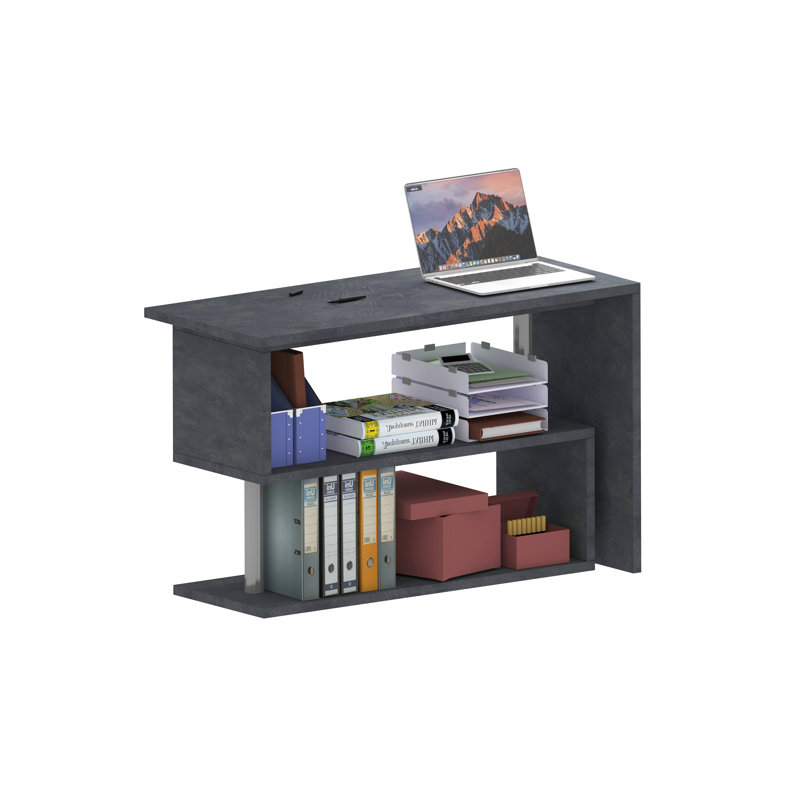 L-Shaped Computer Desk, Grey, Rport Grey