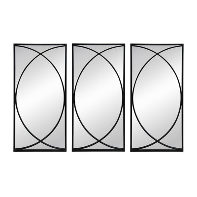 Miroirs muraux rectangulaires 32 po avec cadre noir