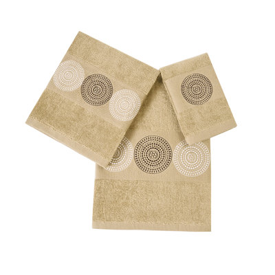 Ensemble de serviettes 3 pièces brodées Marina Luxury Home Decor Premium Luxury