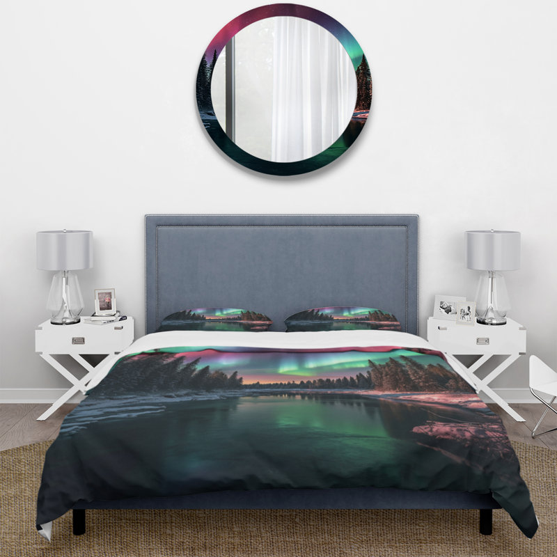 Ensemble de housse de couette en microfibre / polyester Yukon Northern Lights Beauty IV Bedding