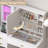 Kadraya Vanity Set with Adjustable LED Mirror, Charging Station & Storage Stool