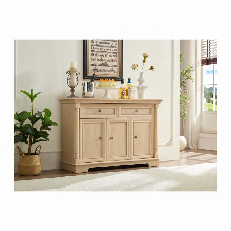 Armoire de rangement Farmhouse avec tiroirs et portes, Bois