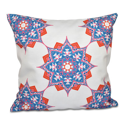 Geometric Print Throw Pillow