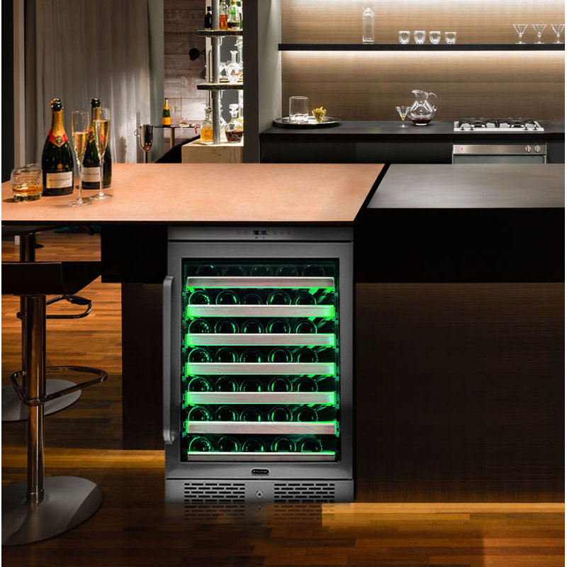 Whynter Elite 24'' width Spectrum Lightshow 54 Bottle Built-In Wine Refrigerator with Touch Control