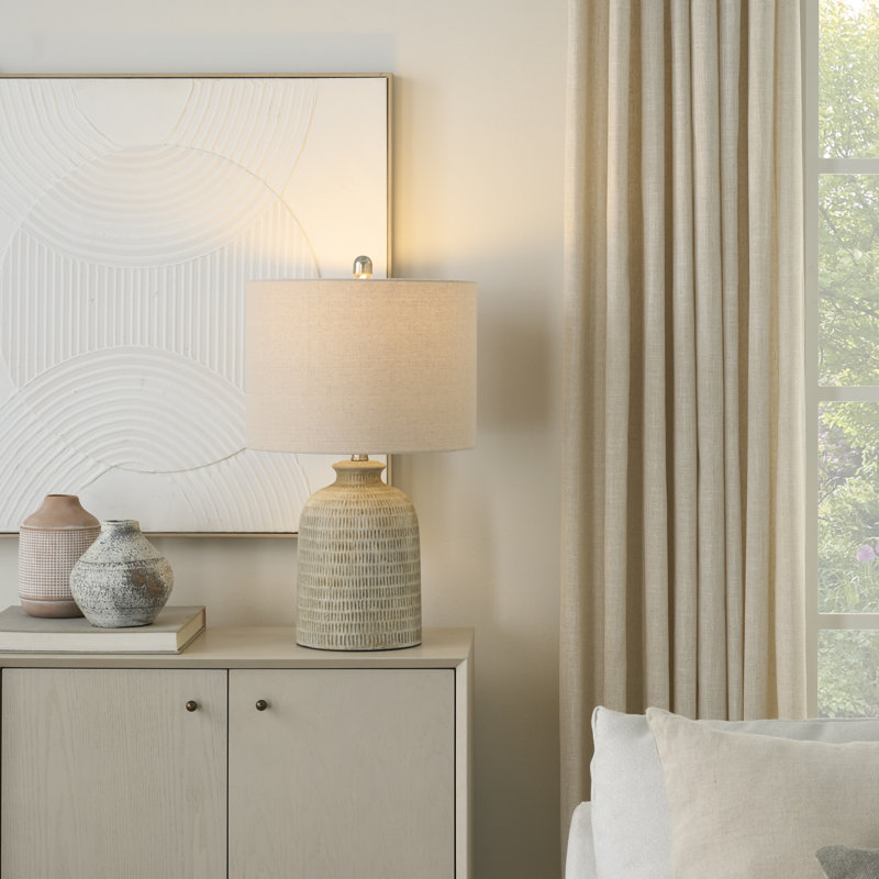 Lampe de table en céramique Bibiana, Beige