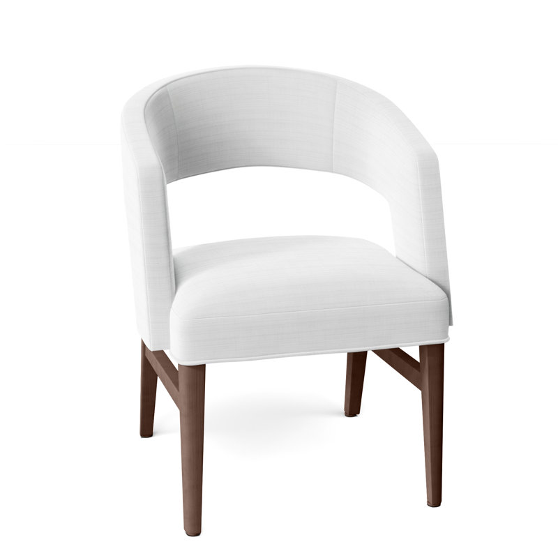 Chaise avec accoudoirs Bryant, Noyers, Perigold Ishi Blanca