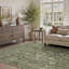 Tapis floral antidérapant doux et lavable vert sauge -727785146-727892804