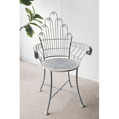 Chaise d'appoint en fer, fauteuil de campagne, siège de jardin extérieur
