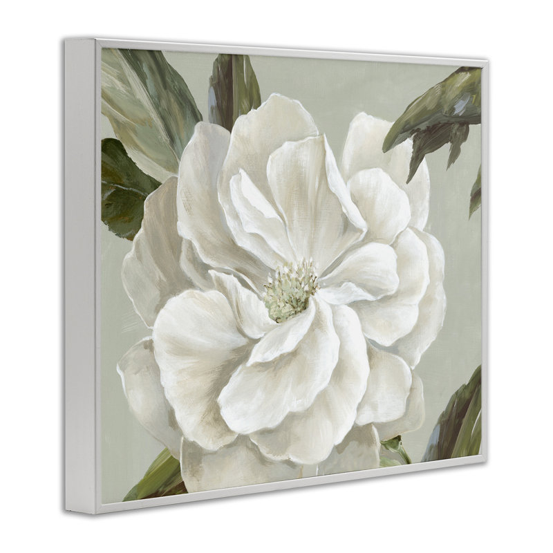 Rose Floret, estampe numérique, design par Alex Black, H 11 po x l 14 po, Estampe numérique encadrée blanc bord de mer