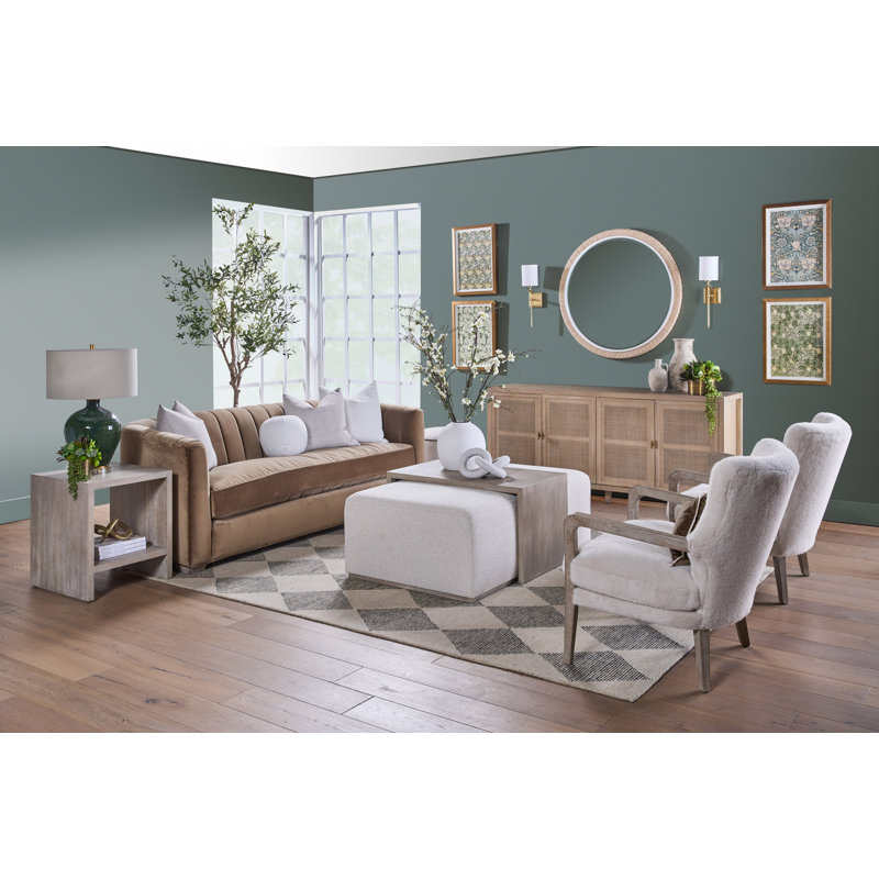 Table basse rembourrée Letisia Dovetail