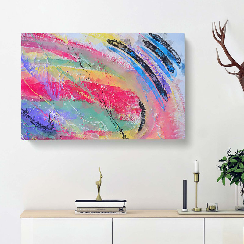 In A Trance In Abstract - Wrapped Canvas Painting, 60cm H x 91cm W x 3cm D