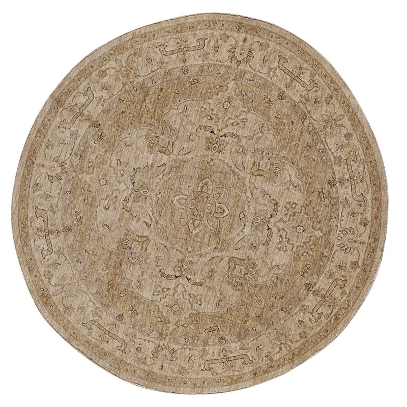 Tapis beige noué à la main de haute qualité