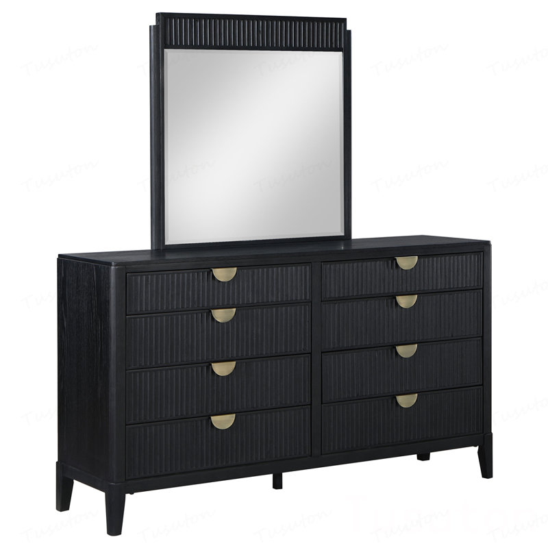 Commode 8 tiroirs avec miroir Ennis
