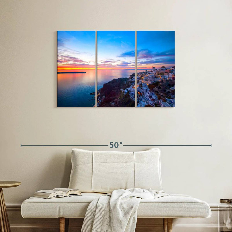 Aime Evening In Santorini, 24" H x 38" W