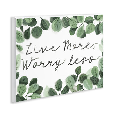Love More Worry Less Wall Plaque Art by Arrolynn Weiderhold