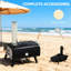 Portable 12" Rotating Stone Pizza Oven, Safe Scald - Handles For Outdoor Vent Precise Temperature Control