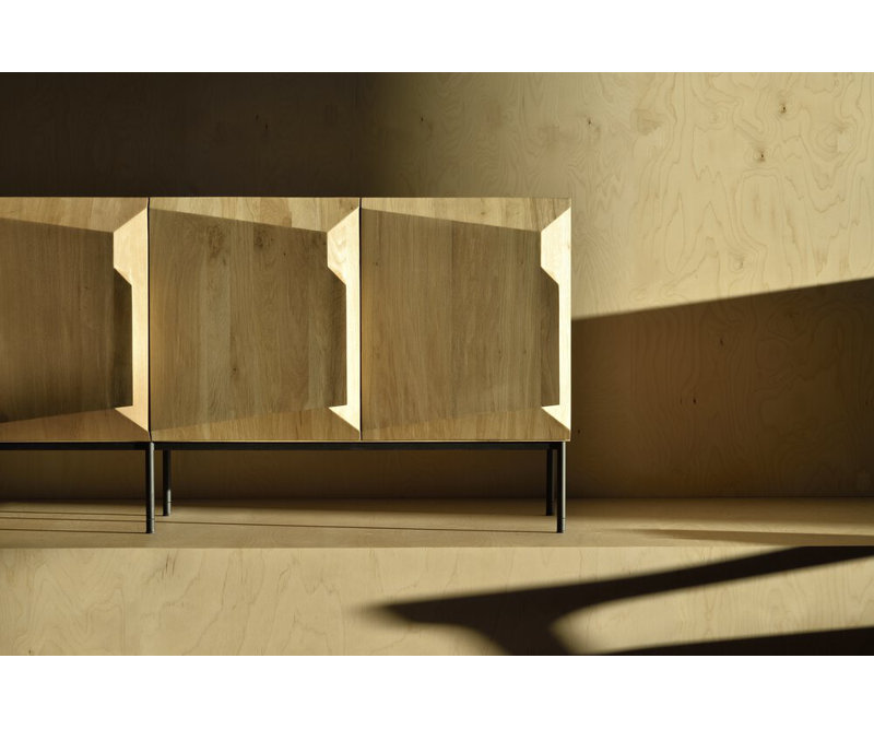 Stairs 78.7'' W Solid Wood Sideboard